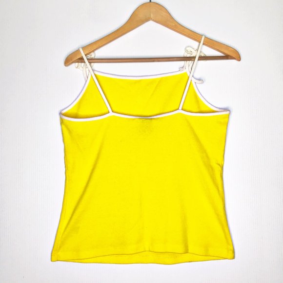 VINTAGE TOMMY JEANS Yellow Tank Top Extra Large - Picture 8 of 12